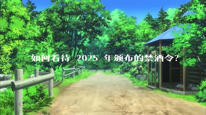 如何看待 2025 年颁布的禁酒令？
