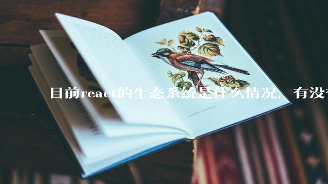 目前react的生态系统是什么情况，有没有比较公认的成熟的开发技术栈？